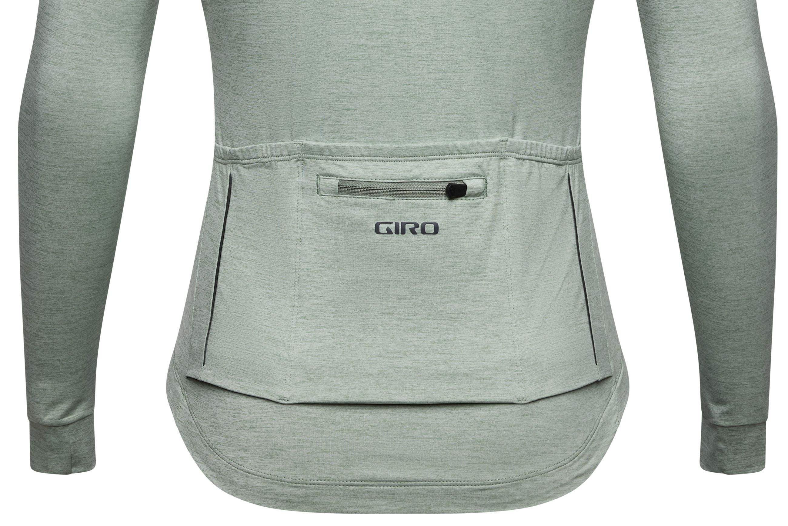 NEW ROAD Damen-Gravel-Langarmtrikot / hedge green heather / L