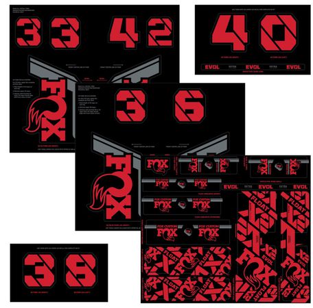 Decal 21 Custom Fork & Shock / Red