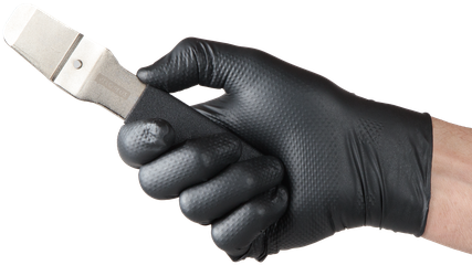 GRIP TEXTURE, Nitrilhandschuhe verstärkt, 50 Stk. / schwarz / M