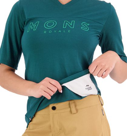 REDWOOD ENDURO Damen-Kurzarmshirt / evergreen / L
