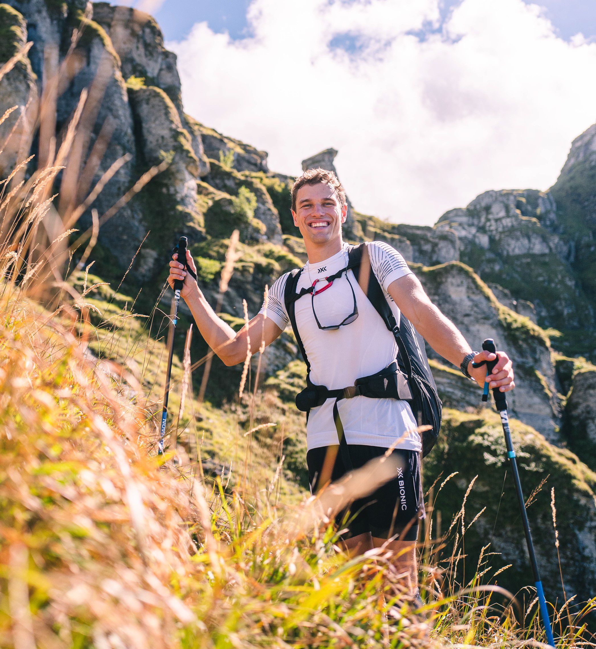 Men Invent 4.0 LT Shirt SH SL / Actic White/Dolomite Grey / S