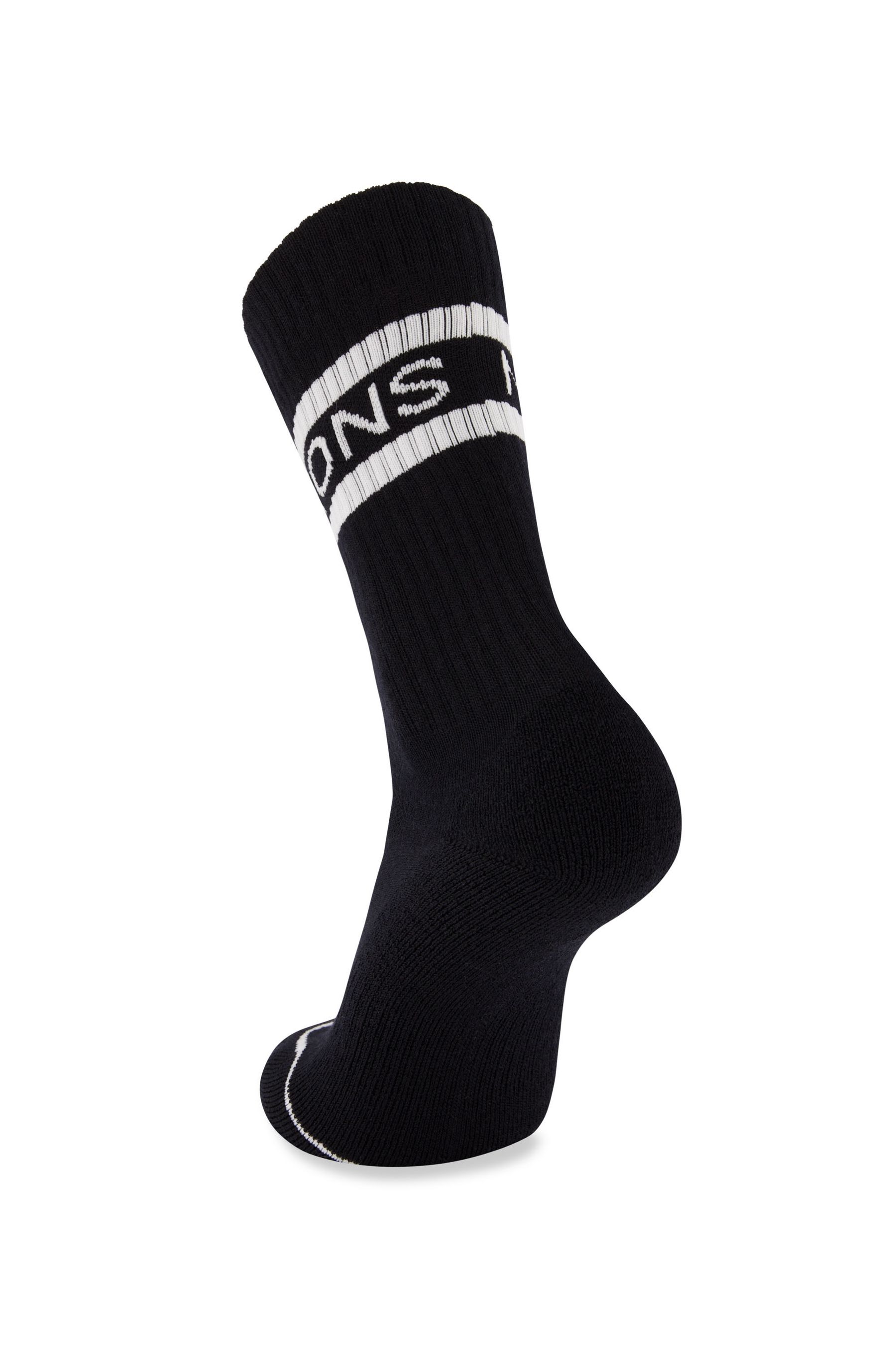 SIGNATURE MERINO CREW Bikesocken / black _ white / S=35-38