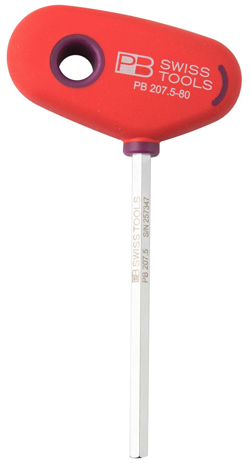 PB 207/1206 INBUS mit Quergriff / silber rot / 2.5mm