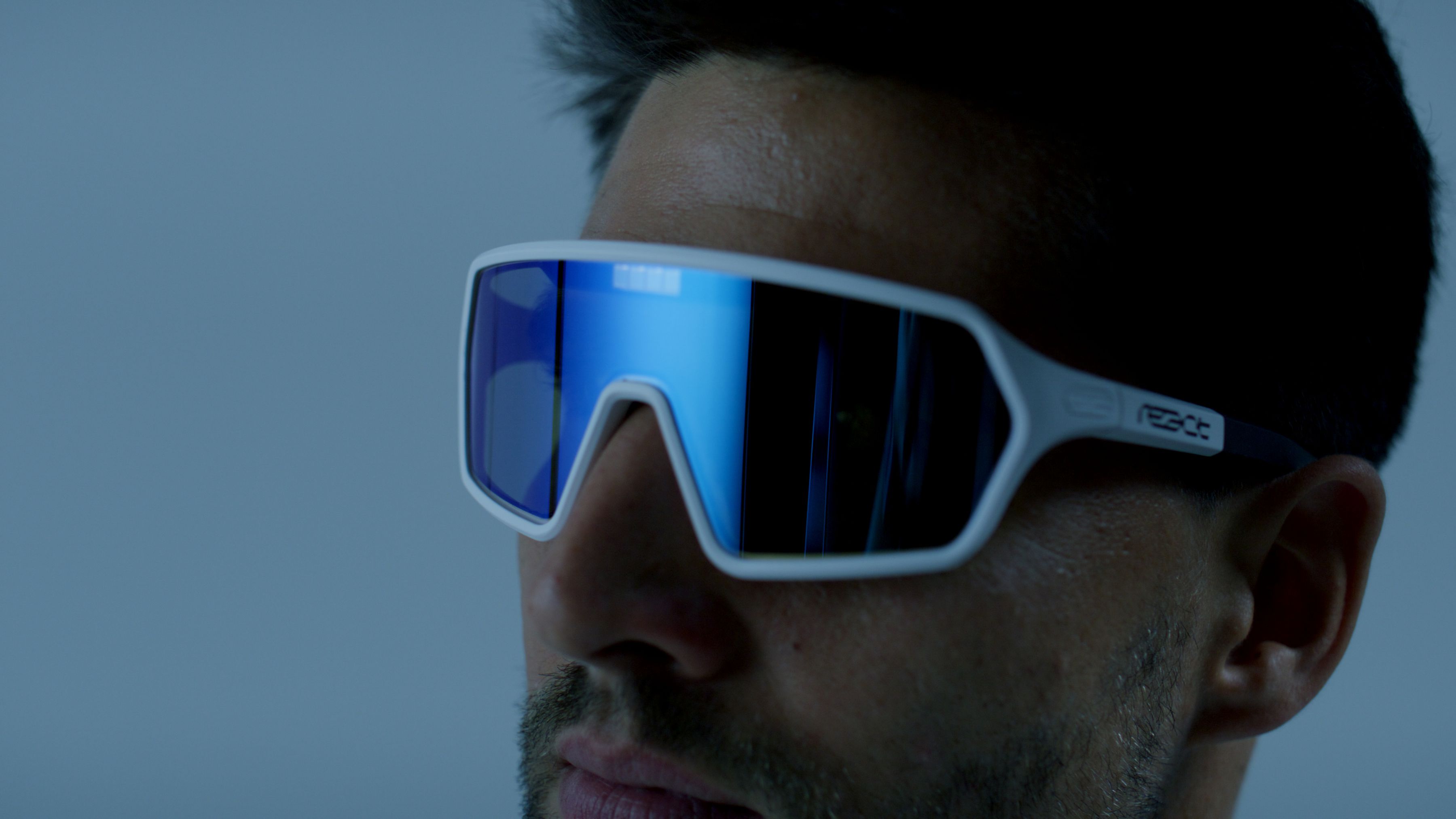 REV Sportbrille / sky white / M