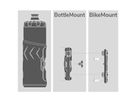 Trinkflasche MonkeyBottle / transparent / 600 ml mit BikeMount