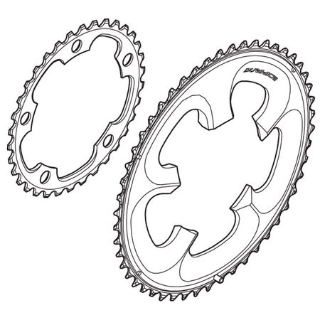 Kettenblatt Dura-Ace FC-7950 Compact / schwarz / 34 Zähne