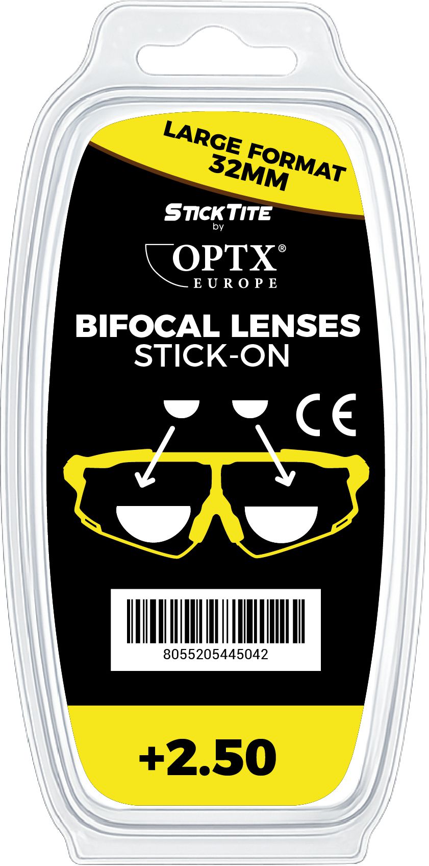 BIFOCAL LENSES aufklebbare Leselinsen / 32mm / +2.5