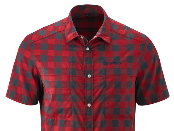 DON Herren-Kurzarm-Bikehemd / chili pepper/graphite / 5XL