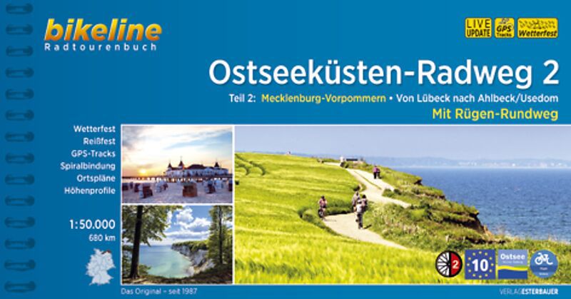 OSTSEEKÜSTEN-RADWEG Radatlas / NR. 3, USEDOM - DANZIG