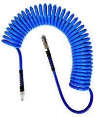 Druckluftspiralschlauch 7.5m 12x8mm / blau