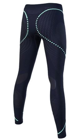 EVOLUTYON Damen-Thermohose / charcoal/anthracite/aqua / XS