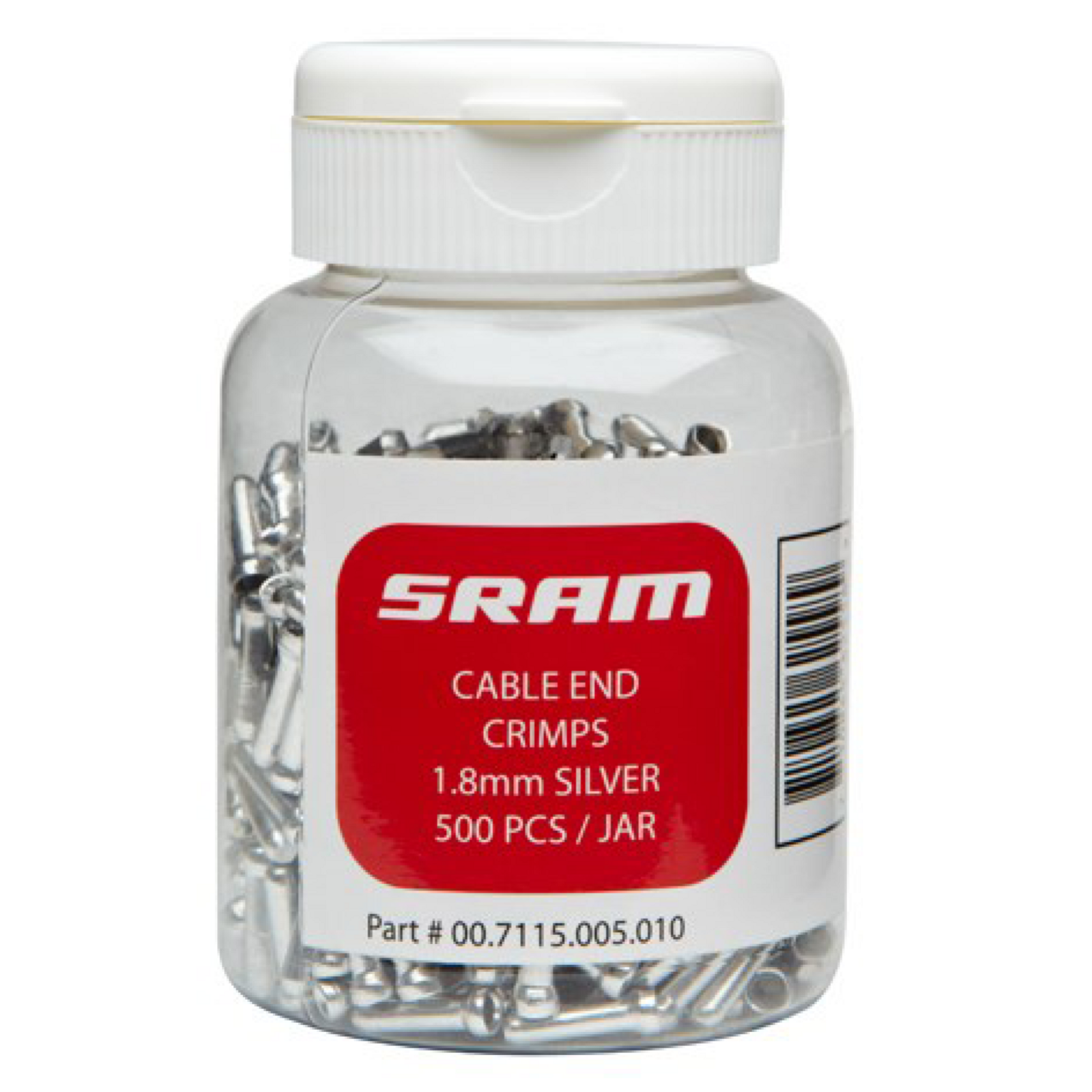 Cable End Caps 1.8mm Qty 500 / silver