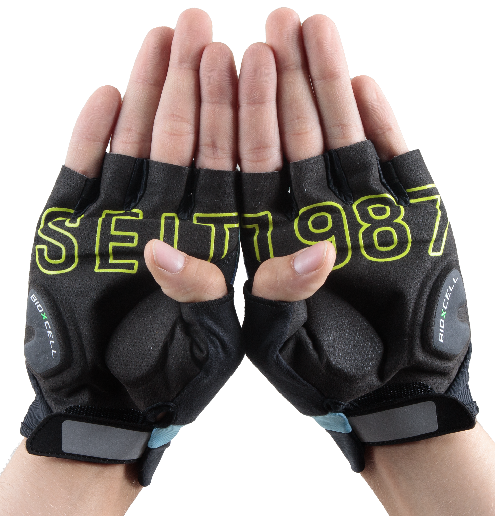 1987 TEAM Unisex-Kurzfingerhandschuhe / marineblau / 3XL