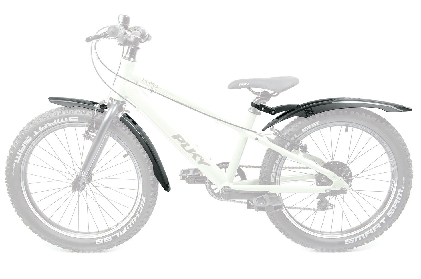 Steckschutzblechgarnitur Rowdy 20"-24" schwarz / schwarz