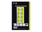 Reflex-Sticker Herzen / gelb
