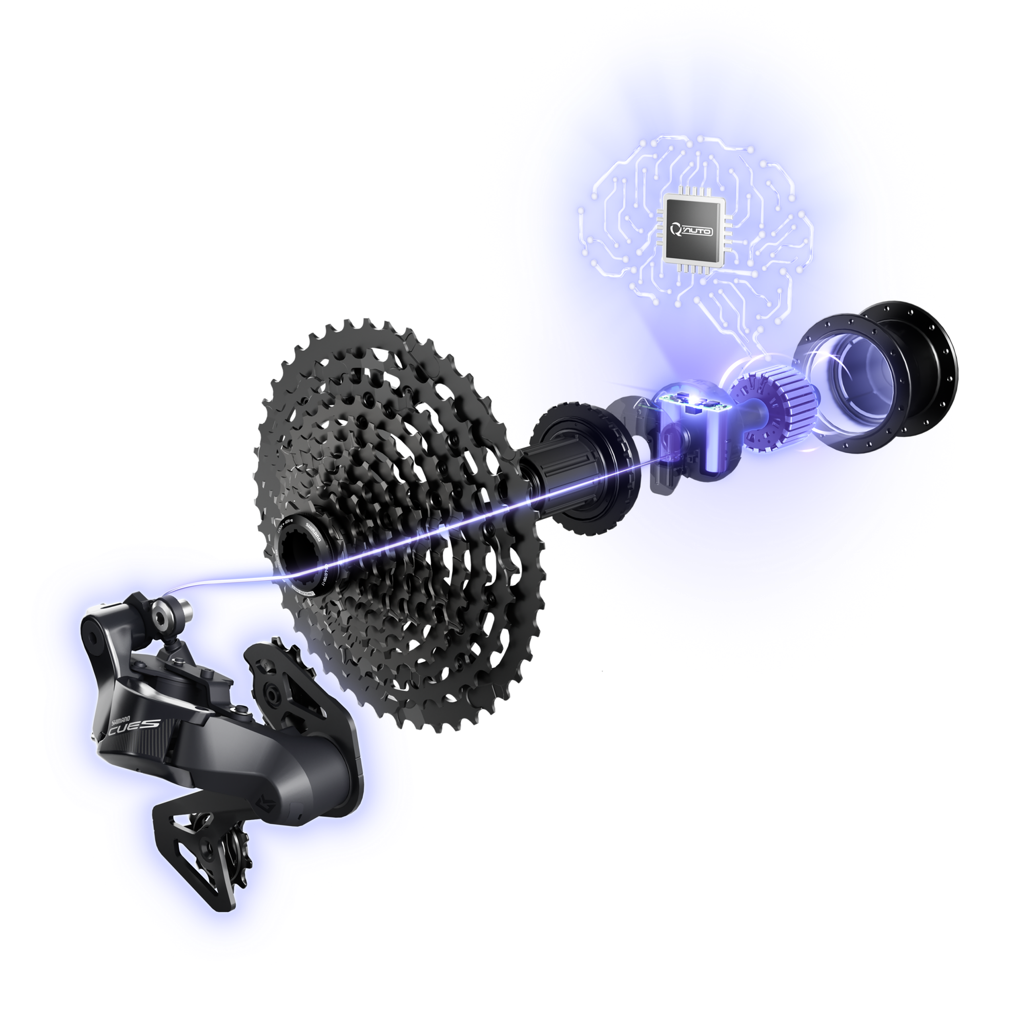 Hinterradnabe FH-U6060 für Q`Auto 10/11-Gang / 36