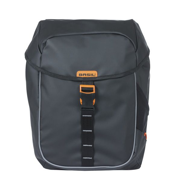 Miles Tarpaulin Gepäckträger Doppeltasche / schwarz/orange