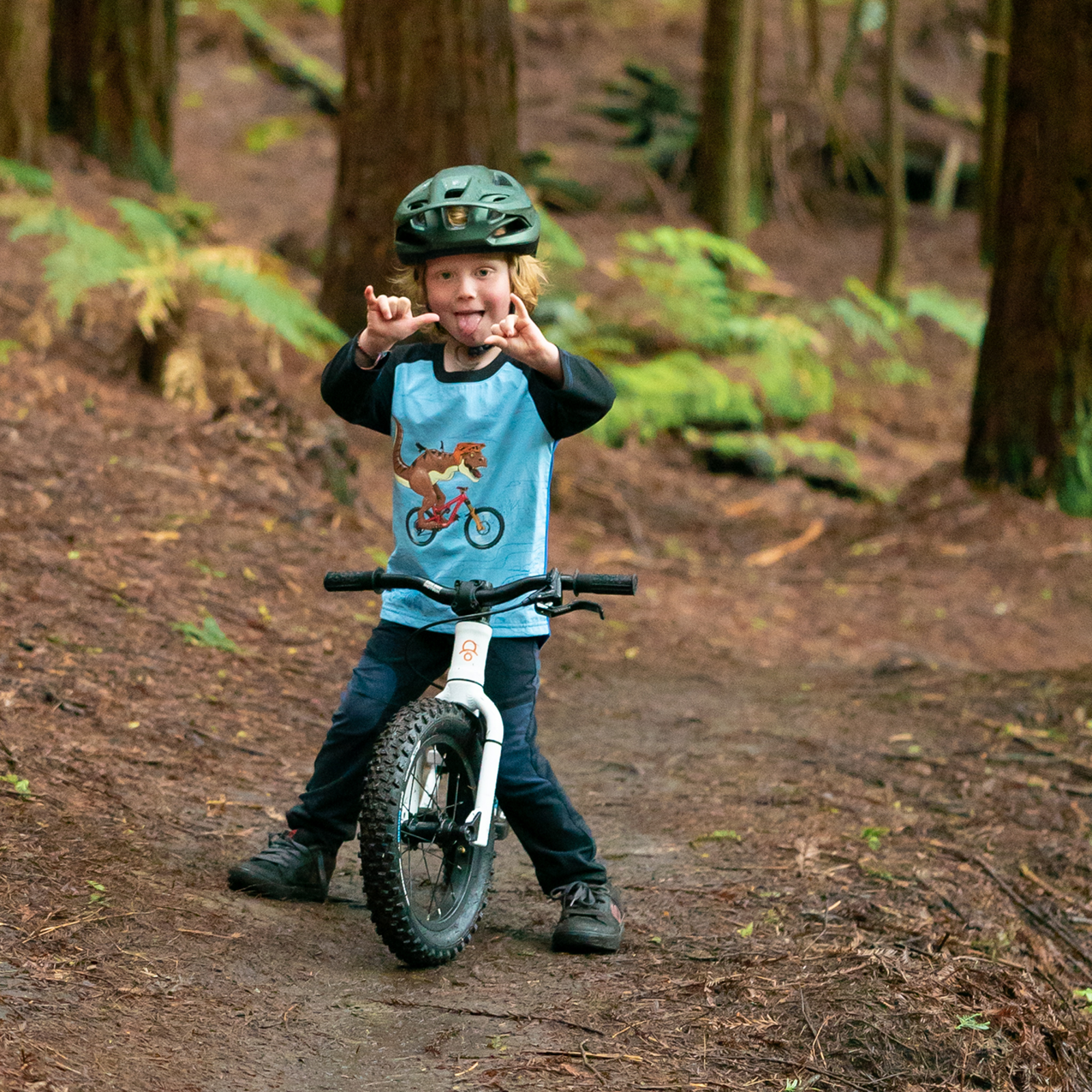 Dino Windproof Kids MTB Jersey / blue / 2 Y