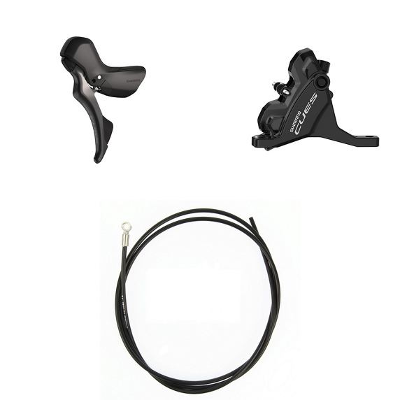 Scheibenbremsen-Set CUES BR-U6030 mit ST-U6030 / schwarz / vorne, Hebel links, bremsen, schalten, 2, 100 cm