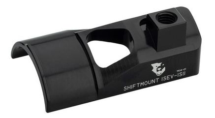 SHIFT MOUNT ISEV-ISII Adapter rechts für Shimano 12fach-Schalthebel mit Shimano I-Spec II Bremshebel / schwarz / rechts