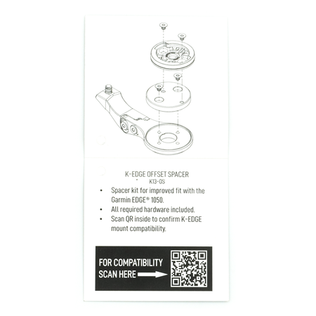 K-EDGE Garmin EDGE 1050 Off-Set Spacer / black / one size