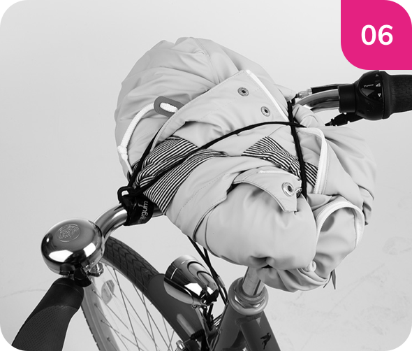 CARRYYYGUM Lenkerspannband / white reflective