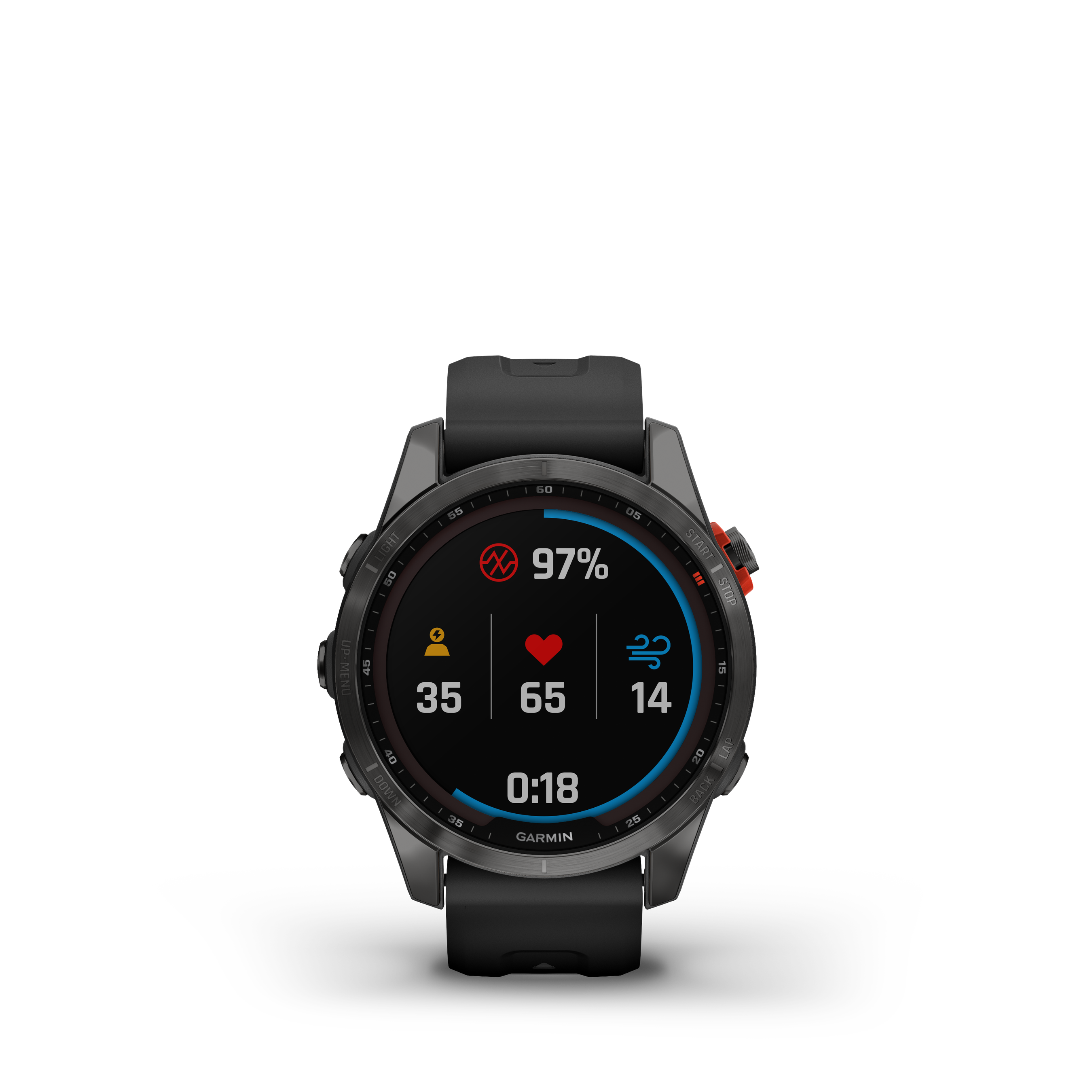 FENIX 7S SOLAR Multisportuhr 42mm / schiefergrau mit schwarzem armband