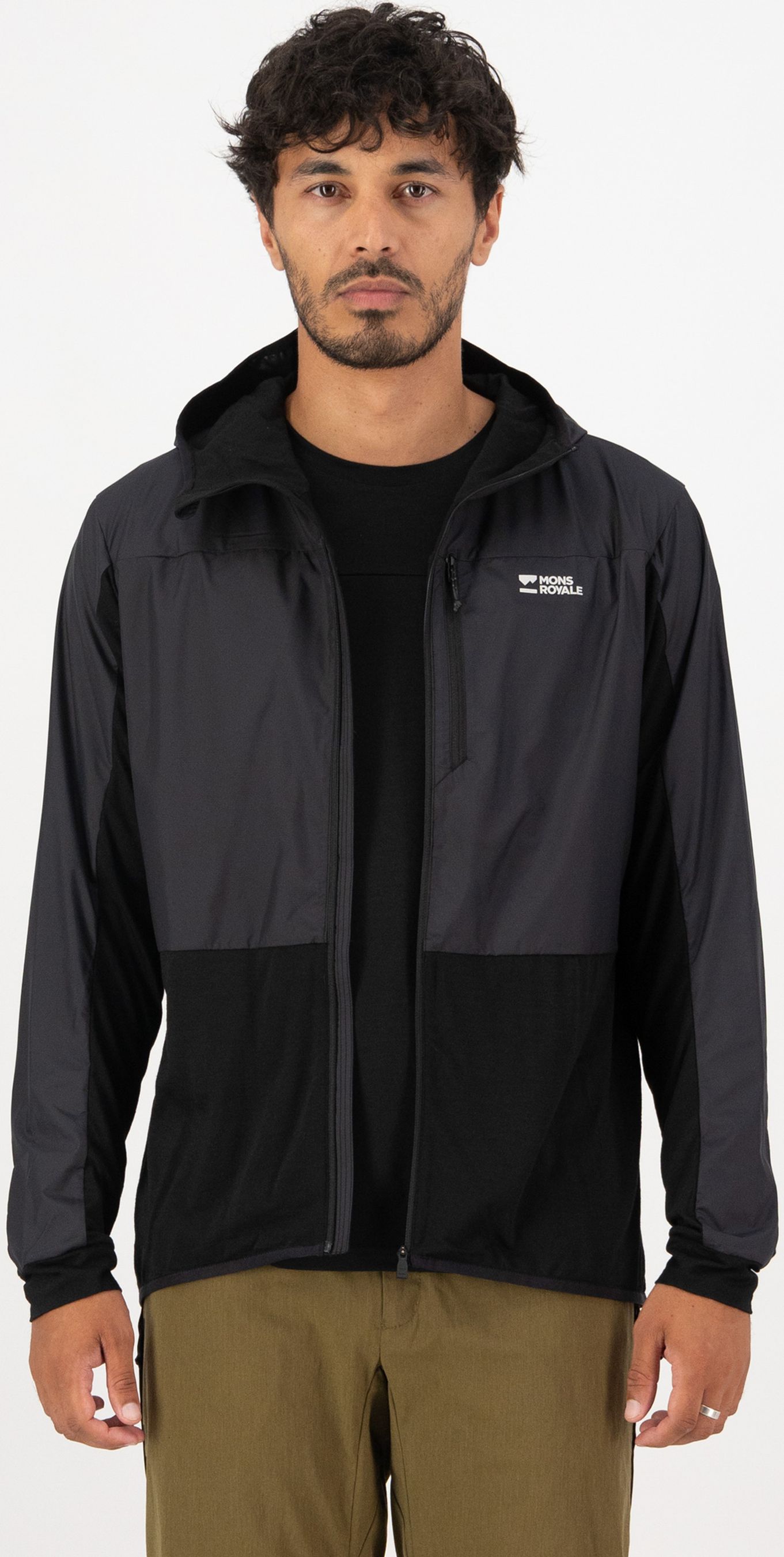 DIVERSION Herren-Merino-Windjacke / black / XL