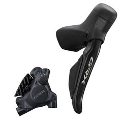 Scheibenbremsen-Set GRX BR-RX410 mit BL_ST-RS717 / Schwarz / hinten, Hebel rechts, bremsen, schalten, 12, Flatmount/ohne Adapter,