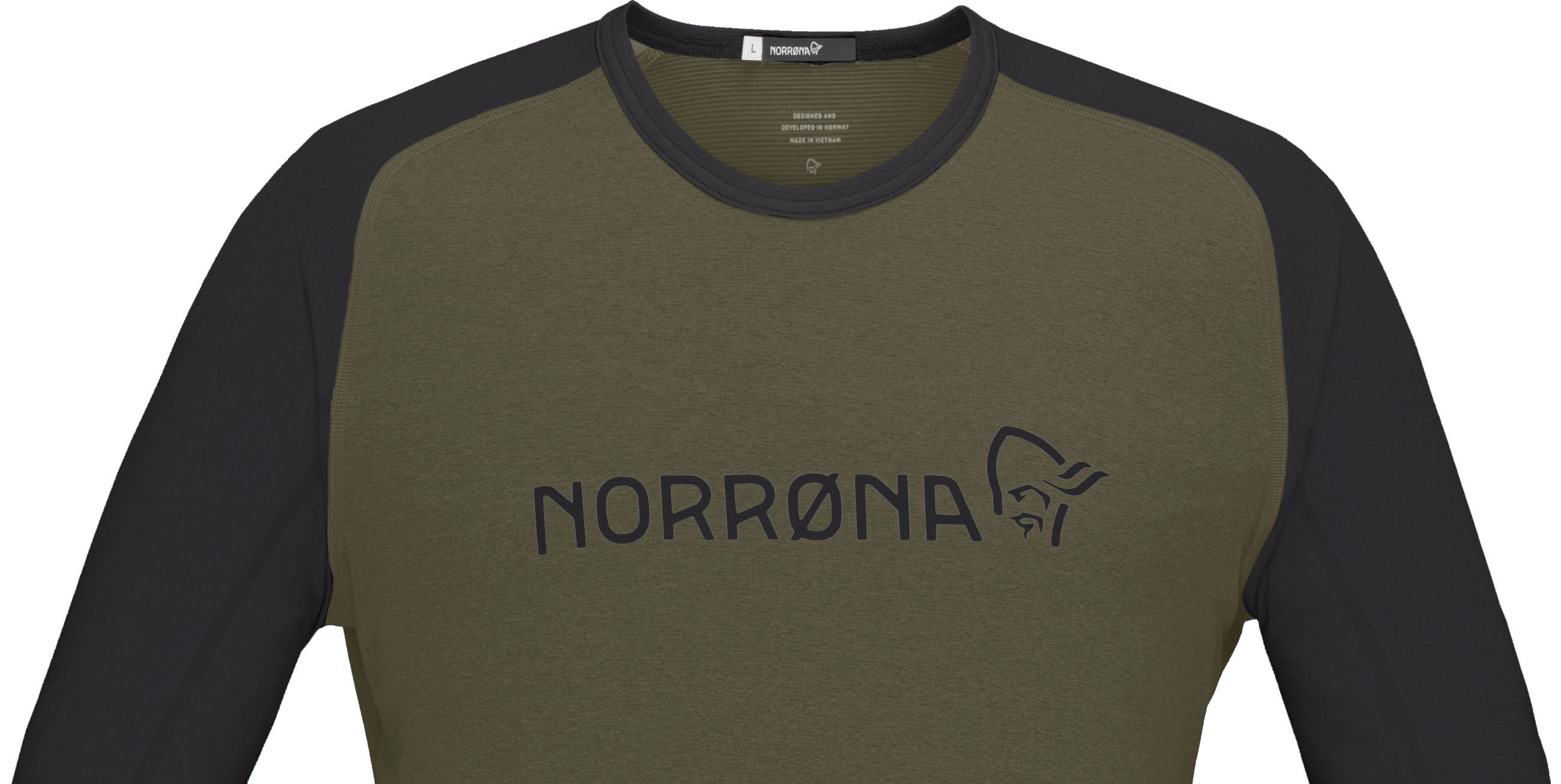 FJØRÅ  EQUALISER Herren-Langarmshirt / olive night / M