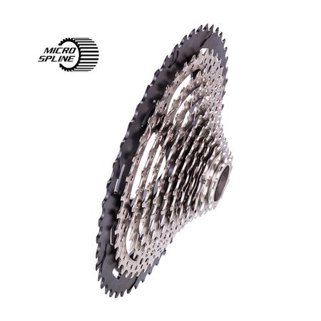 KASSETTE 12-fach, 10-50 Z. für Shimano Microspline / silber_schwarz / 10-50 Zähne