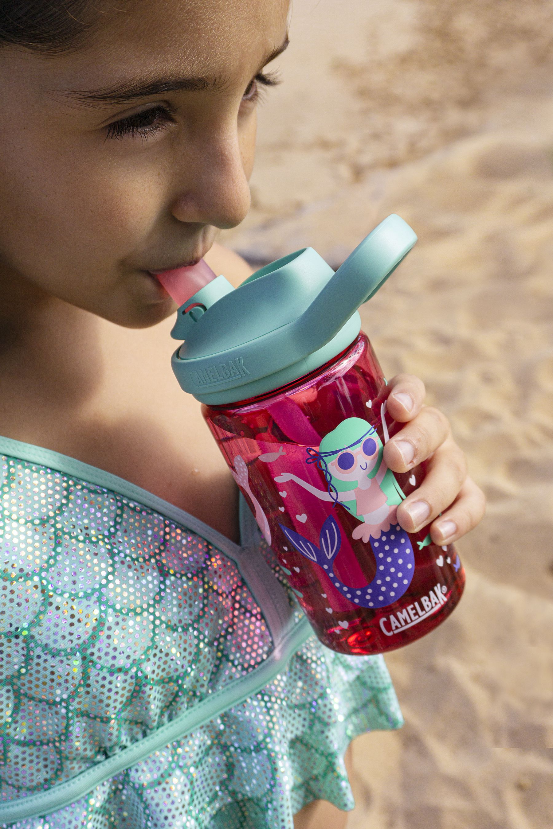 THRIVE FLIP STRAW Trinkflasche KIDS / mermaid / Kids 4dl