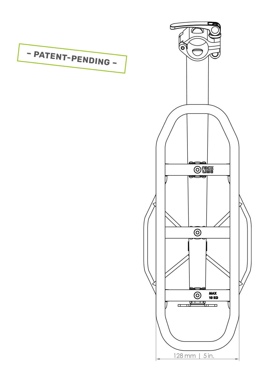 CLIPIT 2.0 Sattelstützengepäckträger / schwarz