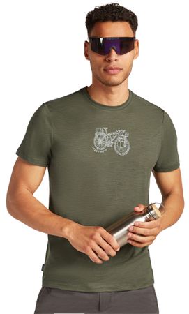 TL ADVENTURE RIDE Herren-Merino-Kurzarmshirt / loden / L