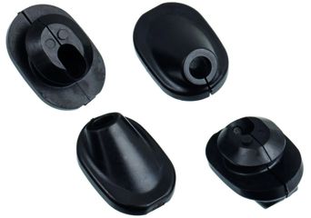 SM-GM01 Kabeldurchführung / schwarz / 6 mm Ø