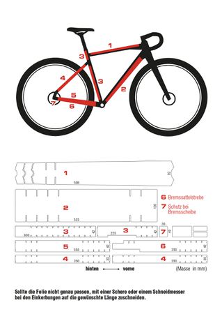 ROAD/GRAVEL KIT 2.0 Rahmen-Schutzfolie XPEL / glanz