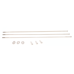 Spoke and Nipple 224mm CX-Ray Straight Pull Qty 3 / silver