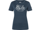 BICYCLE NOMAD BIO Damen-Kurzarm-Merino-Shirt / blueberry/feather grey / S