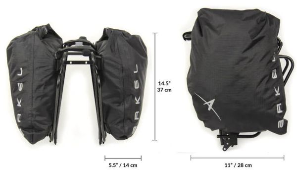 DRY-LITES Hinterradtaschen (Duo) / black / 28 L