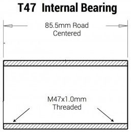 T47 TRETLAGER Hollowtech II Road / black / 85.5mm