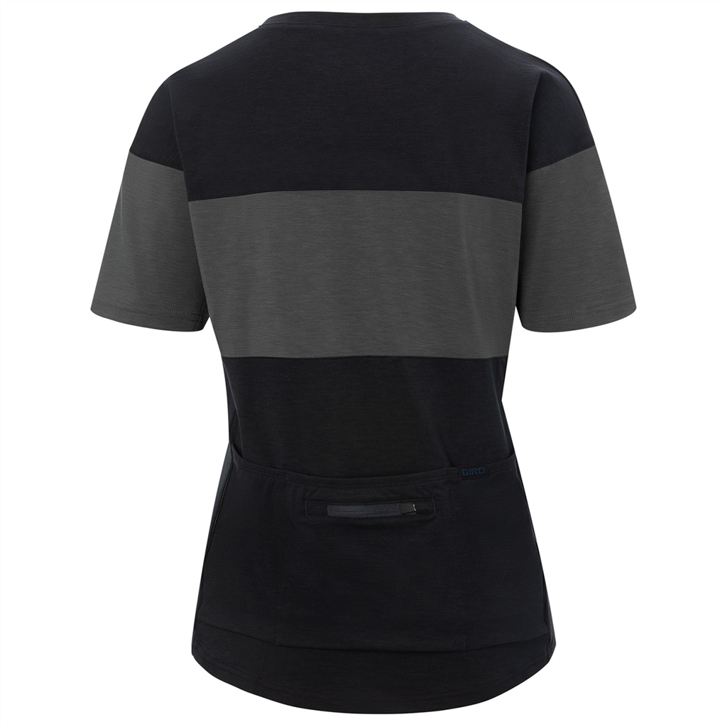 RIDE Damen-Gravel-Kurzarmshirt / black/charcoal / XL