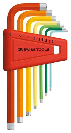 RAINBOW Inbus-Set, kurz, 1.5/2/2.5/3/4/5/6mm