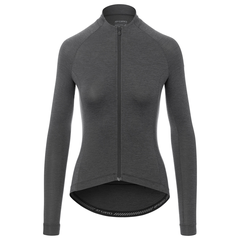 NEW ROAD Damen-Gravel-Langarmtrikot / charcoal heather / XS