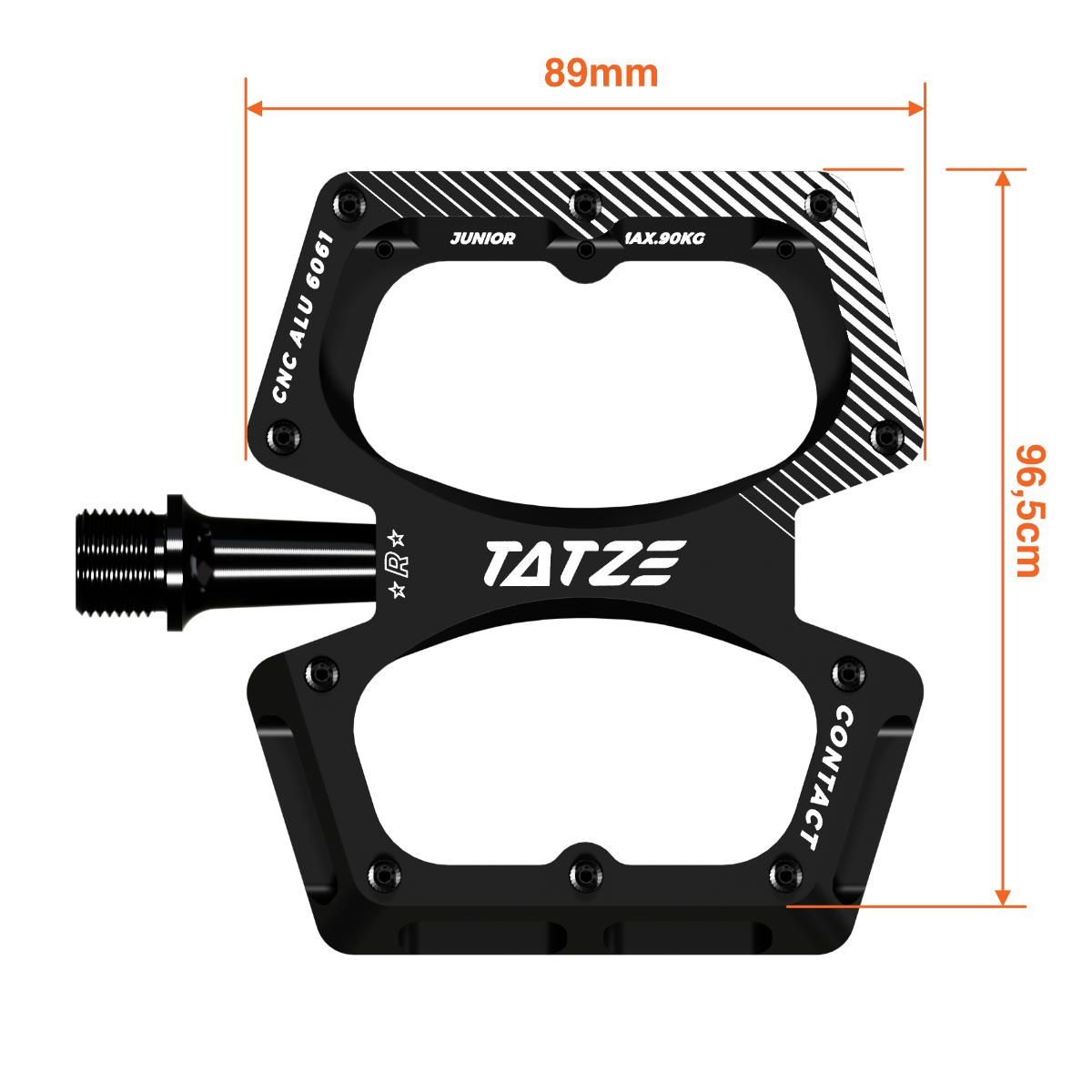 CONTACT CNC JUNIOR Pedale / blau / 89 x 96.5mm
