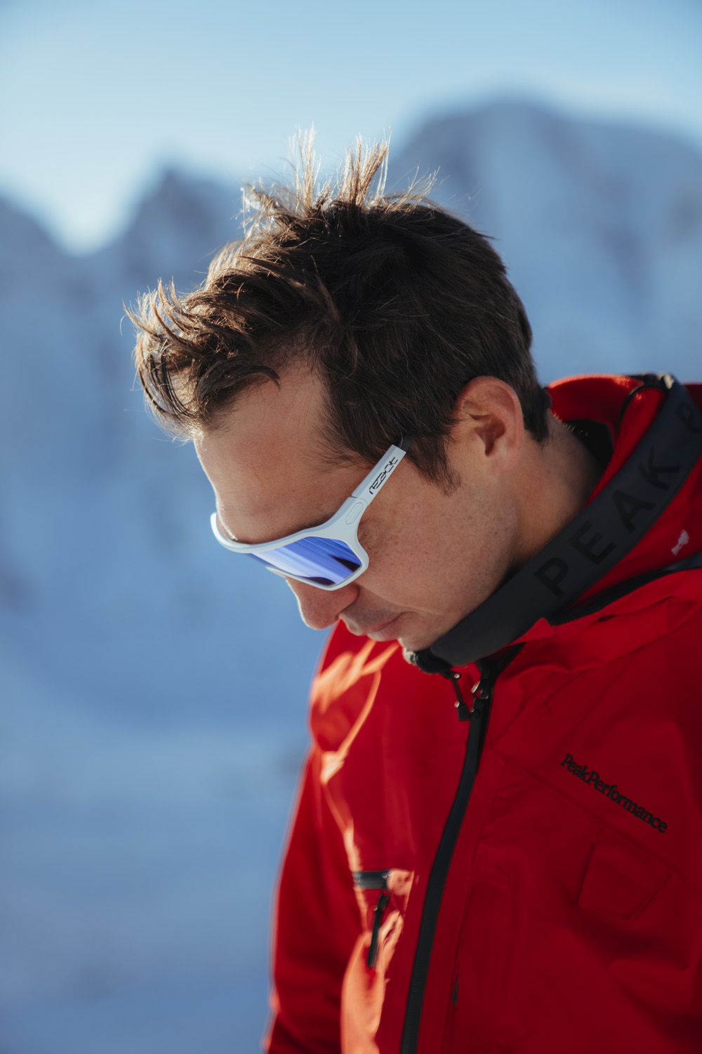REV Sportbrille / sky white / M