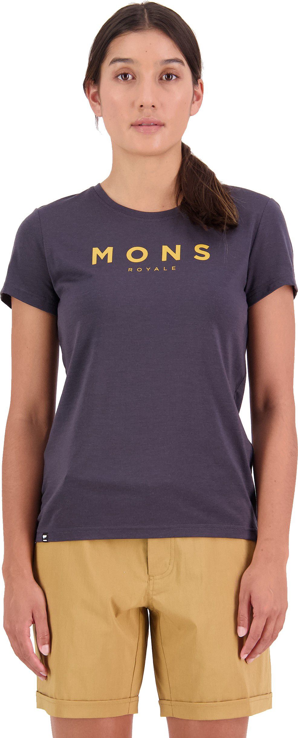 ICON Damen-Merino-Kurzarmshirt / shale / XL