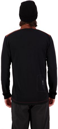 REDWOOD WIND Herren-Merino-Langarmtrikot mit Windschutz / dark copper/black / S
