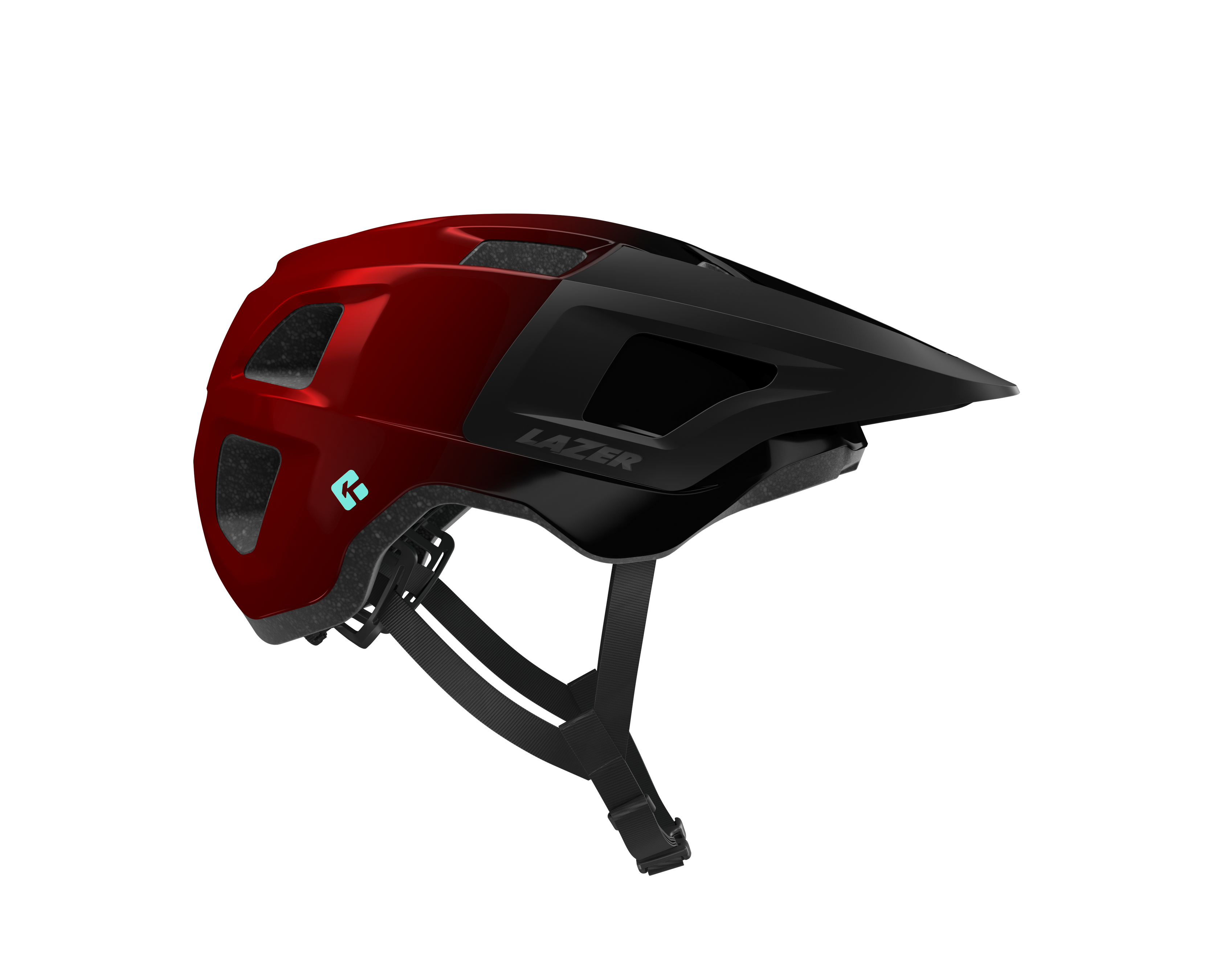 LAZER Unisex MTB Finch KinetiCore Helm / metallic red