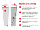 REFLEXI reflektierende Armlinge / schwarz reflektierend / XS/S