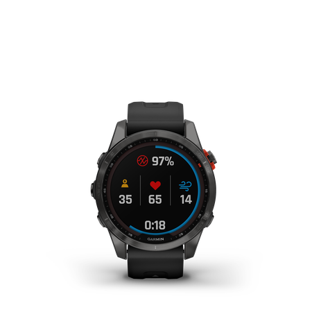 FENIX 7S SOLAR Multisportuhr 42mm / schiefergrau mit schwarzem armband